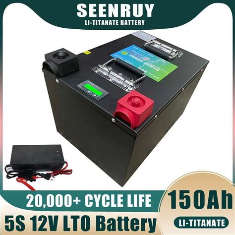 SEENRUY 12V 150Ah LTO Battery Pack Lithium Titanate Battery BMS 5S For