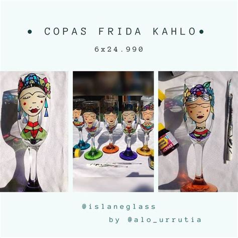 Copas Frida Kahlo Pintura En Vidrio O Falso Vitral