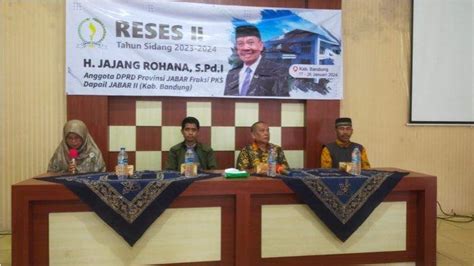 Anggota DPRD Jabar Jajang Rohana Pendidikan Jadi Aspirasi Yang Banyak