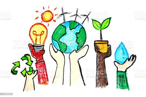 Save The Earth Concept Saving Energy And Recycle To Save The World Hand