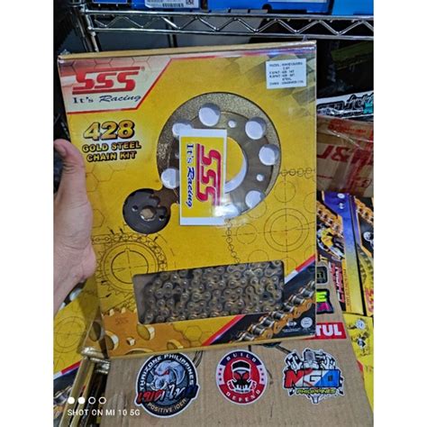 Sss Chain Set Steel Raider And Wave125 Xrm125 Shopee Philippines