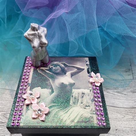 MATURE Vintage Nude Figure Secret Box Etsy