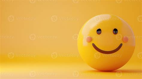 Smiling Face Yellow Emoji Faces on Yellow Studio Background 49151884 ...