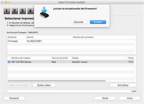 Actualizaci N Del Firmware De Su Impresora Con La Utilidad Epson