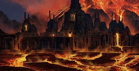 Fiery Volcano Environment Concept Art Gallery | Fantasy concept art ...