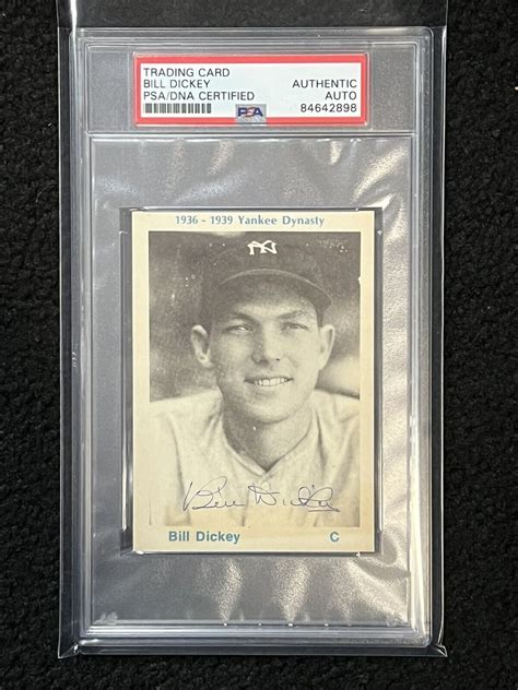 Bill Dickey Yankees HOF Signed TCMA Slabbed Card PSA DNA EBay