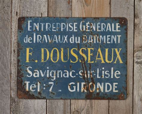 French Advertising Sign in Antique Signage