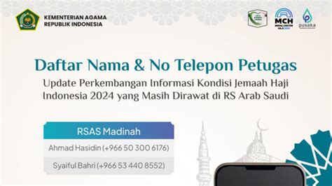 INFO HAJI 2024 45 Jemaah Haji Masih Dirawat Di RS Arab Saudi Sila