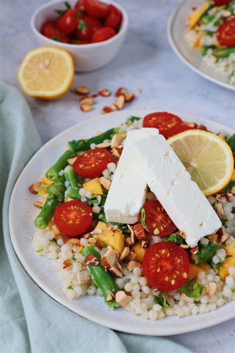 Parel Couscous Salade Met Heerlijke Mango En Feta Recept Couscous