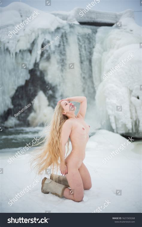 Naked Blonde Posing Near Water Tower Stock Photo Shutterstock