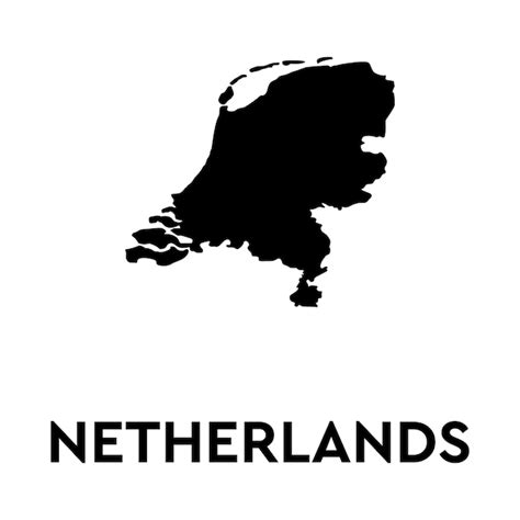 Premium Vector Netherlands Map In Black On A White Background Vector