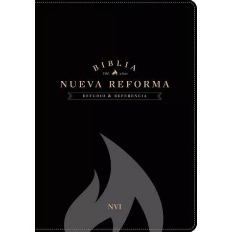 Biblia De Estudio Nvi Nueva Reforma Imitación Piel Negro Pez con