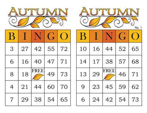 Free Printable Fall Bingo Printable Printable Word Searches