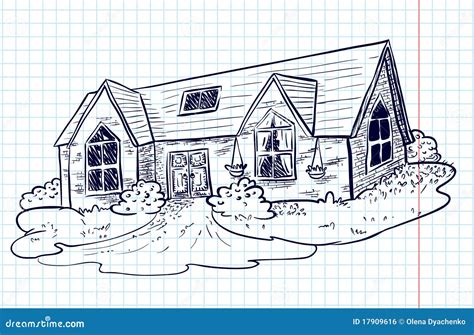 Doodle House Stock Vector Illustration Of Built Isolated 17909616