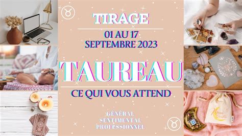 Taureau LE GRAND BOND EN AVANT Septembre 2023 Tirage Guidance