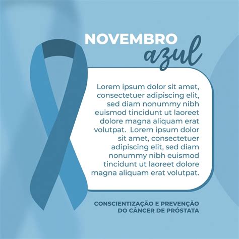 Noviembre Azul Campanha Vector Premium