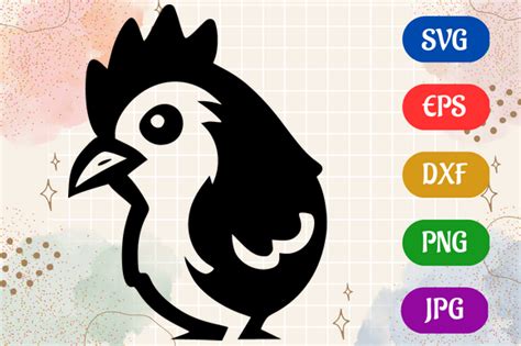 Chicken Silhouette Vector Svg Eps Dxf Graphic By Creative Oasis