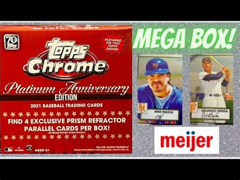 Mega Box Topps Chrome Platinum Anniversary Edition Prism