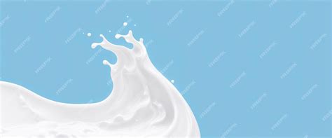 Premium Photo Milk Splash On Blue Background Banner Generative Ai