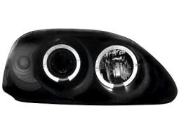 Faróis Angel eyes para Honda Civic 99 00 2 angel eyes black Loja