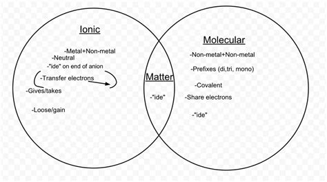 Comparing Elements And Compounds Venn Diagram Comparing Elem