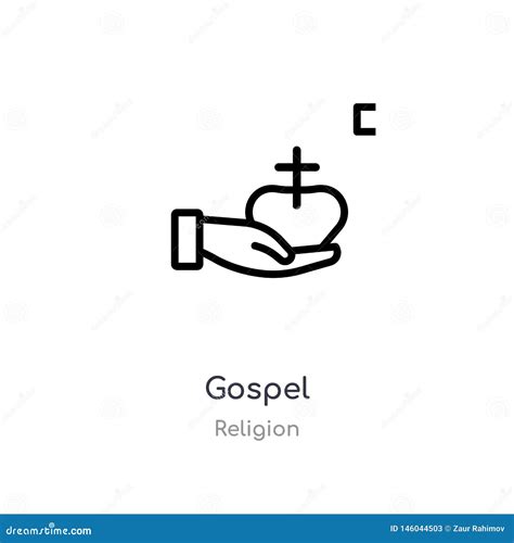 Gospel Outline Icon Isolated Line Vector Illustration From Religion