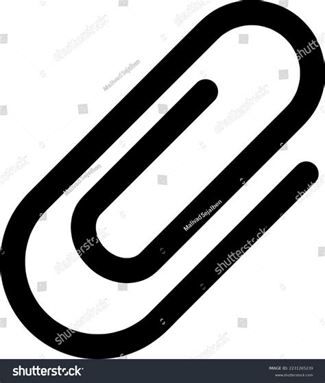 Paper Clips Icon Vector Symbol Template เวกเตอร์สต็อก ปลอดค่า