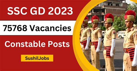 SSC GD 2023 Notification For 75768 Vacancies For Constable Posts