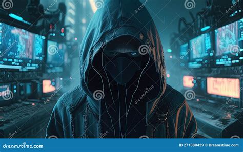 Rebellious Cassette Futurism Hacker Digital Art Illustration Generative Ai Stock Illustration