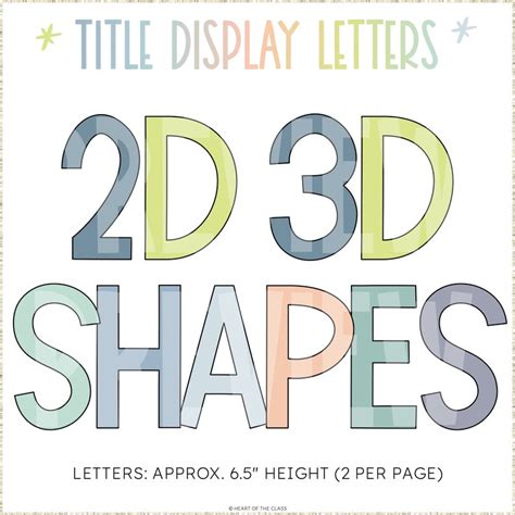 2d And 3d Shape Posters For Classroom And Homeschool With Editable Text