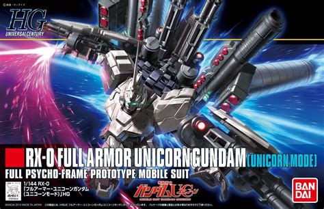 HGUC 1 144 RX 0 Full Armor Unicorn Gundam Unicorn Mode Box Art New