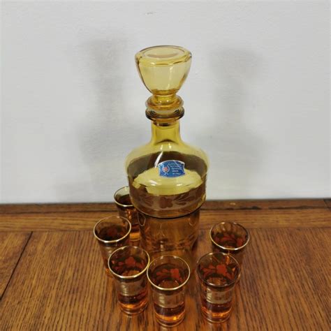 Vintage Shotjes Set Karaf Met Glaasjes 6 Glaasjes En Karaf T