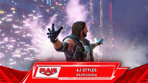 Aj Styles Entrance Custom Pyro And Motion Raw Thunderdome Arena Wwe2k23