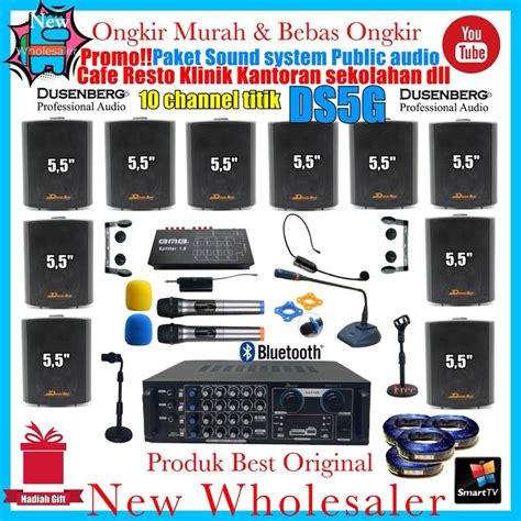 Jual Paket Sound System 10 Titik Channel Speaker 5 5 Inch Dusenberg