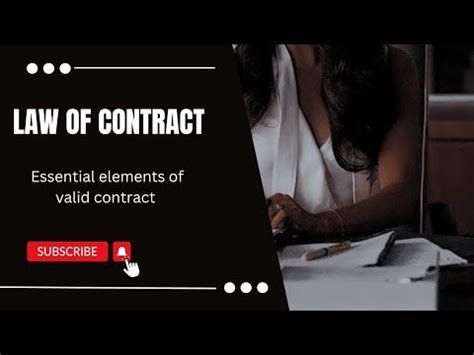 Essential Elements Of Valid Contract LAW OF CONTRACT 1872 YouTube