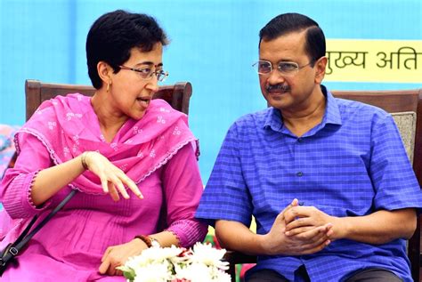 New Delhi : CM Arvind Kejriwal along with Education Minister Atishi Marlena laid foundation ...