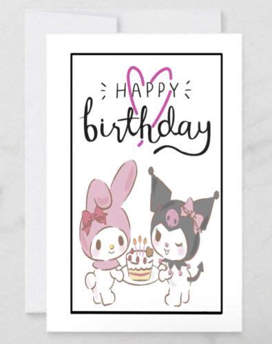 My melody and Kuromi Birthday Card | #4665917444