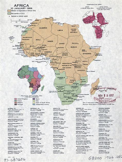 Large Detailed Political Map Of Africa With Marks Of Capitals January