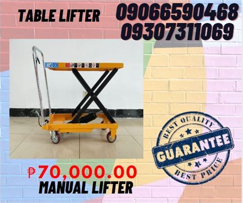 manual table lifter Manual Lift Table 500kg x 2000mm, Furniture & Home Living, Home Improvement ...