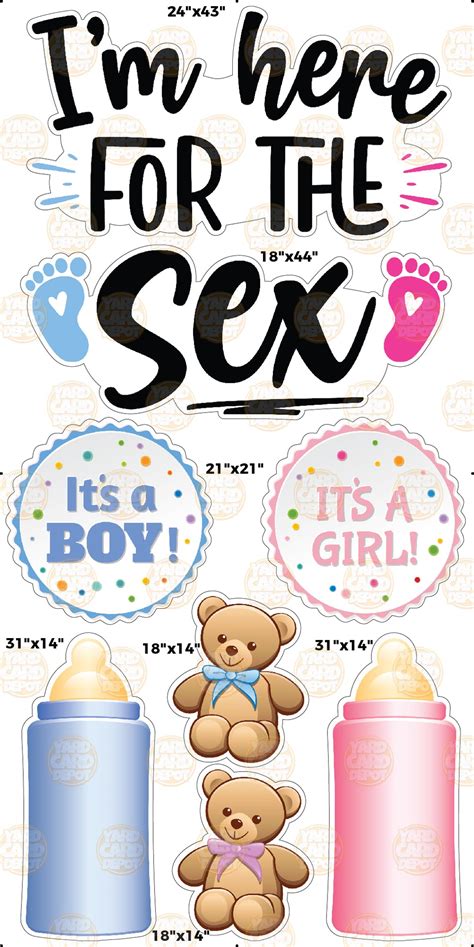 Ma Here For The Sex Gender Reveal — Yard Card Depot Llc