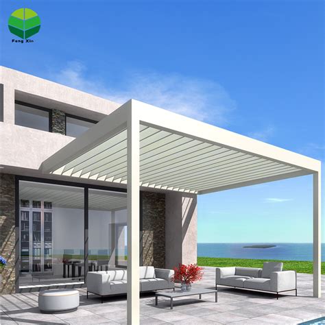 Luxury Modern Outdoor Pergola Aluminium Waterproof Louver Roof