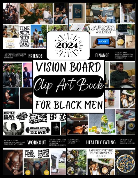 Buy Vision Board Clip Art Book For Black Men Create Motivational