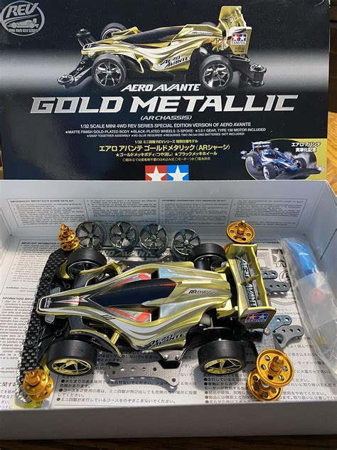 Tamiya Mini 4wd Aero Avante Gold Metallic Special Edition Ar Chassis 1