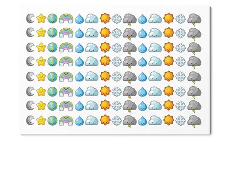 Paper Lightning Stickers Weather Planner Stickers Thunderstorm Stickers