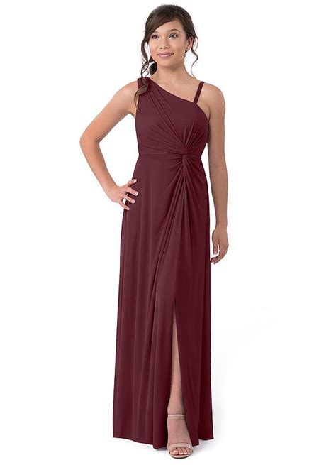 Cabernet Azazie Brooke Junior Bridesmaid Dresses Azazie