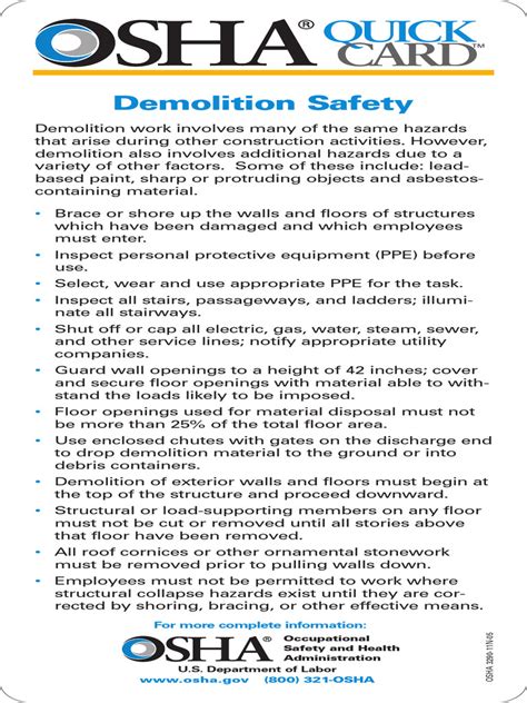 Demolition Safety Tips | PDF | Demolition | Personal Protective Equipment