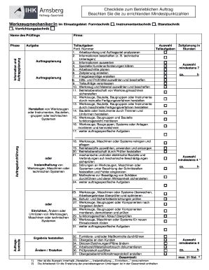 Fillable Online Ihk Arnsberg Checkliste Wm Doc Fax Email Print Pdffiller