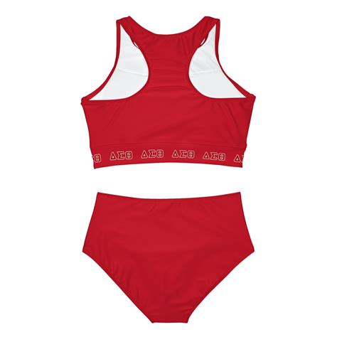Delta Sigma Theta Bikini Set DST Sporty Set Trendy HBCU D9 Sorority Swim Suit Devastating