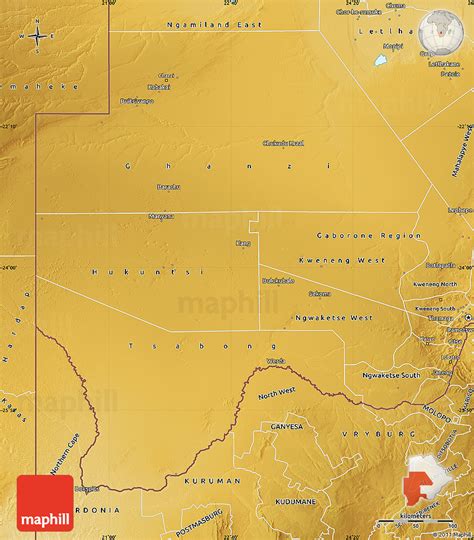 Physical Map of Western Region