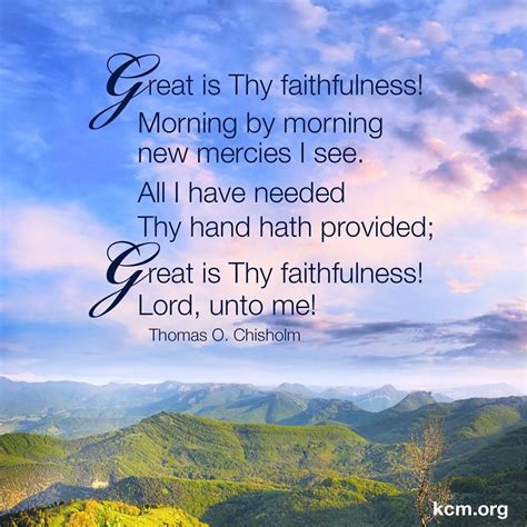 Great Is Thy Faithfulness Lord Unto Me